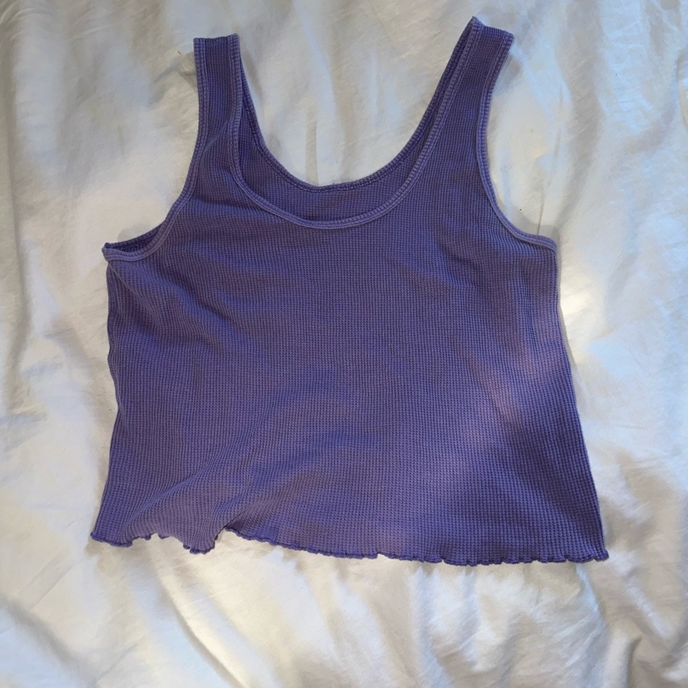 Purple Waffle Tank Top